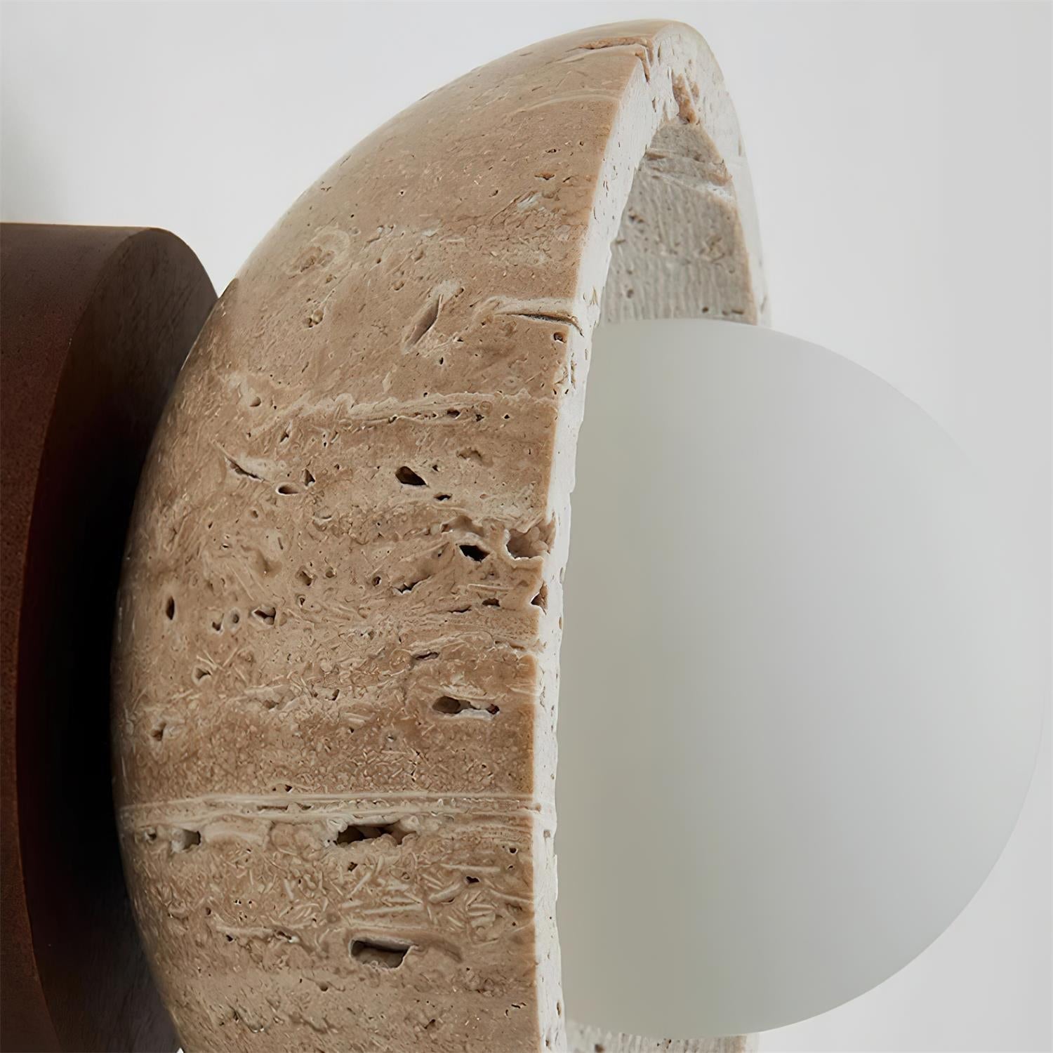 Ritta Minimalist Travertine Ceiling Light | Fioriscas