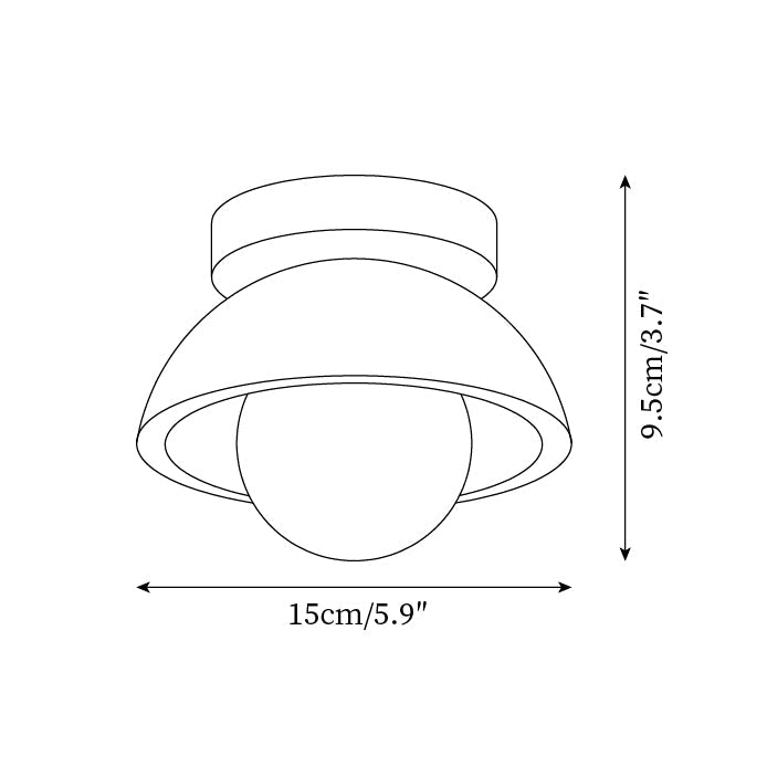 Ritta Minimalist Travertine Ceiling Light | Fioriscas