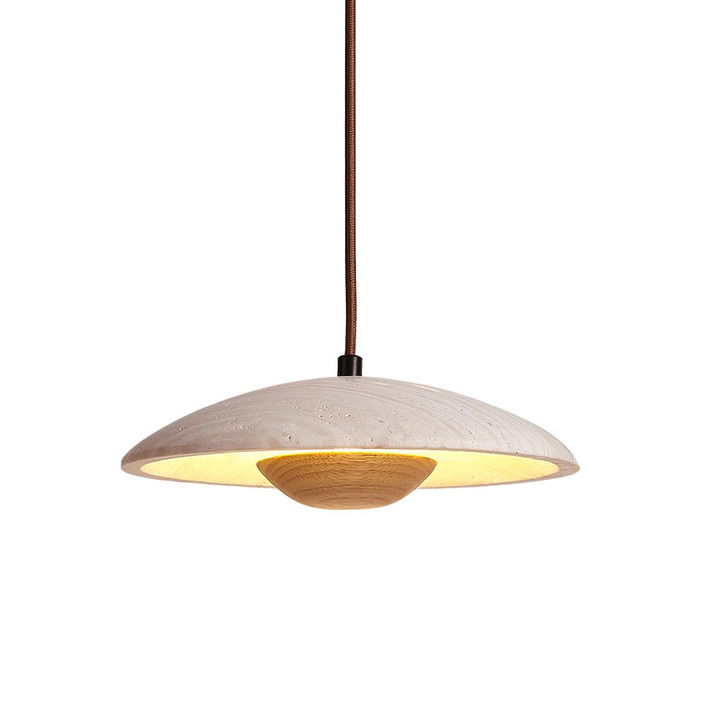 Zodore Wide-Brim Travertine Pendant Light | Fioriscas