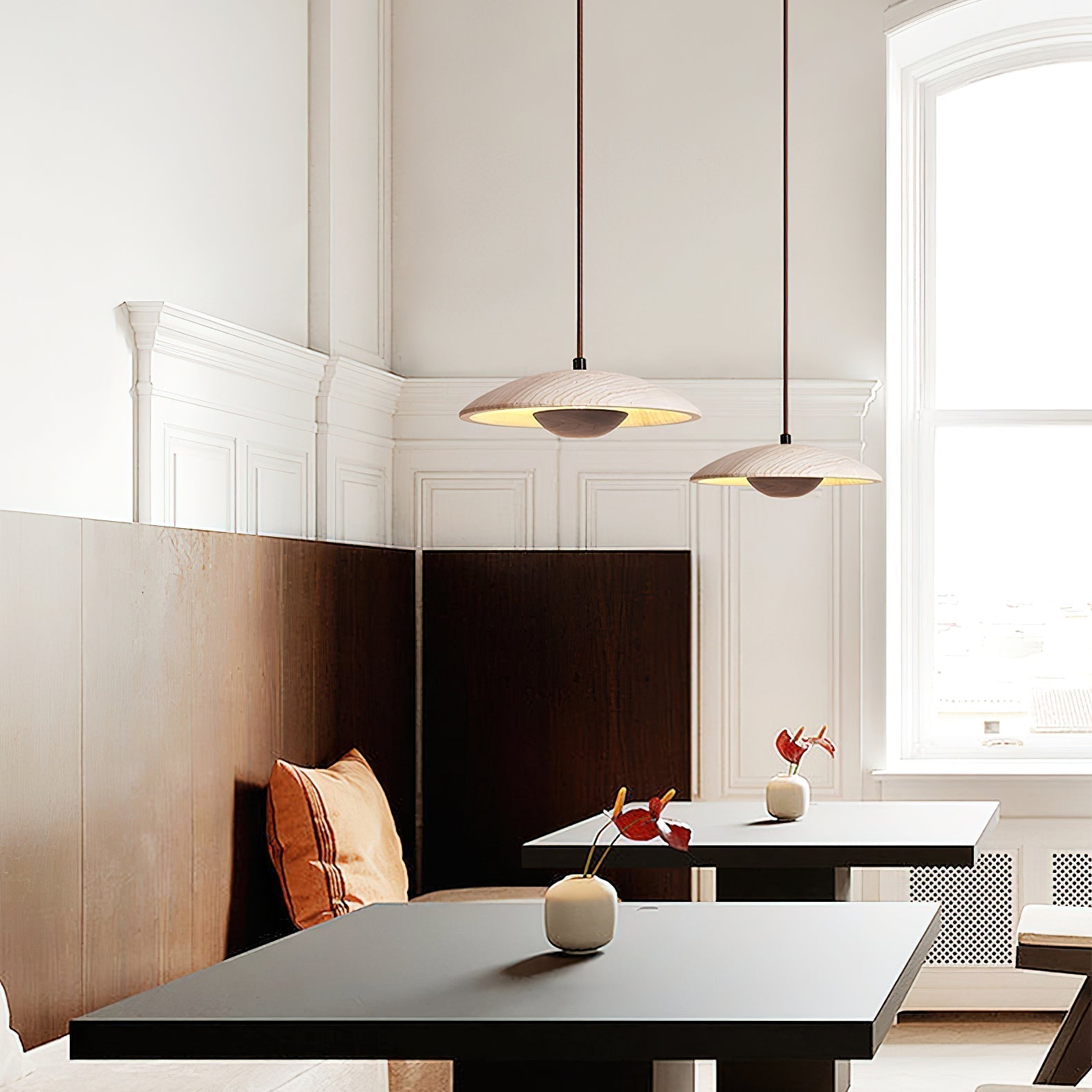 Zodore Wide-Brim Travertine Pendant Light | Fioriscas