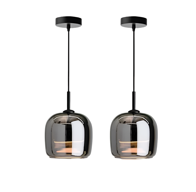 Rauchglas-Pendelleuchte, skandinavisches Arden-Design für Kücheninseln und Essbereiche
