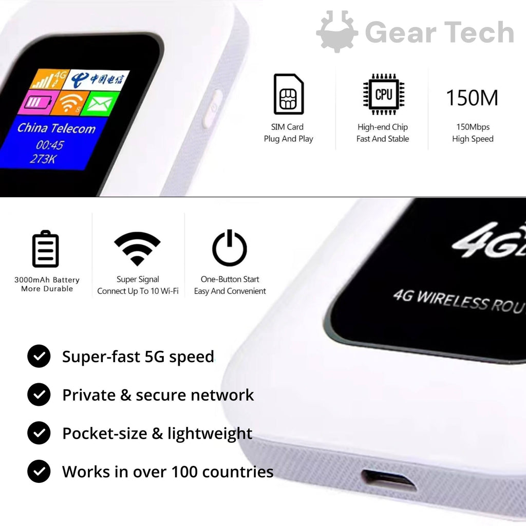 旅行・キャンプ・予備インターネット用 RoamWave ポータブル5Gホットスポットルーター