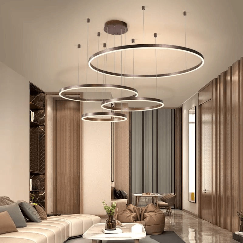 LumaNova závěsné světlo ve tvaru kruhu, stmívatelné na dálku, LED design