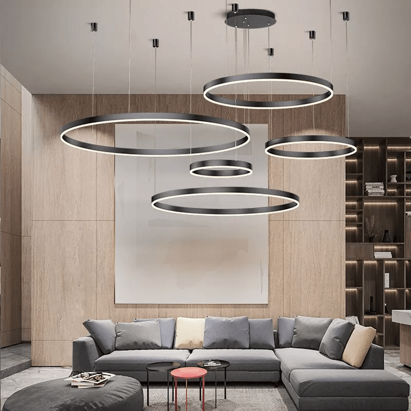 LumaNova závěsné světlo ve tvaru kruhu, stmívatelné na dálku, LED design