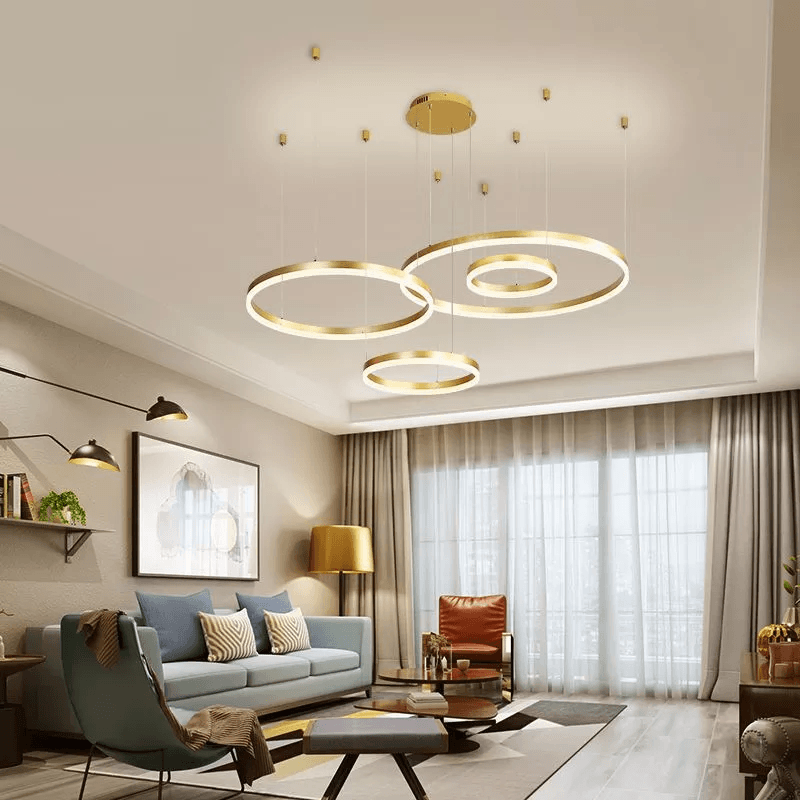 LumaNova závěsné světlo ve tvaru kruhu, stmívatelné na dálku, LED design
