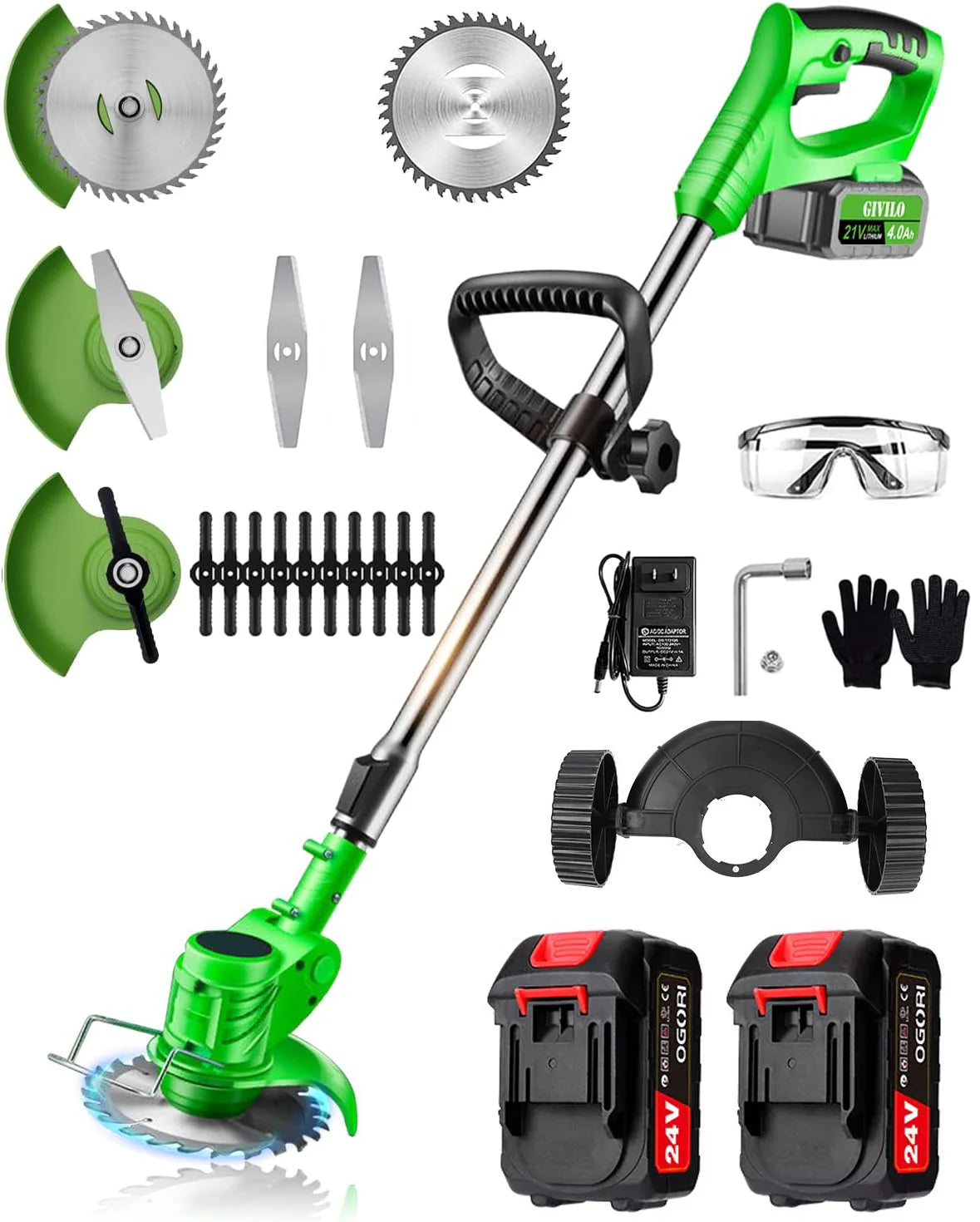 VoltEdge Akku-Rasentrimmer und Rasenkantenschneider, 24 V, Motor mit 18.000 U/min