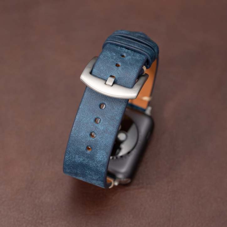 Mareni Italian Leather Apple Watch Band, Handmade Smartwatch Strap