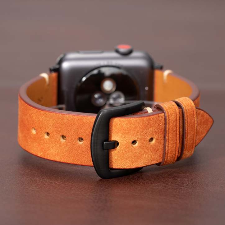 Mareni Italian Leather Apple Watch Band, Handmade Smartwatch Strap