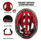 Velora Unisex-Fahrradhelm, Rücklicht-LED, passend für Kopfumfänge von 58–64 cm