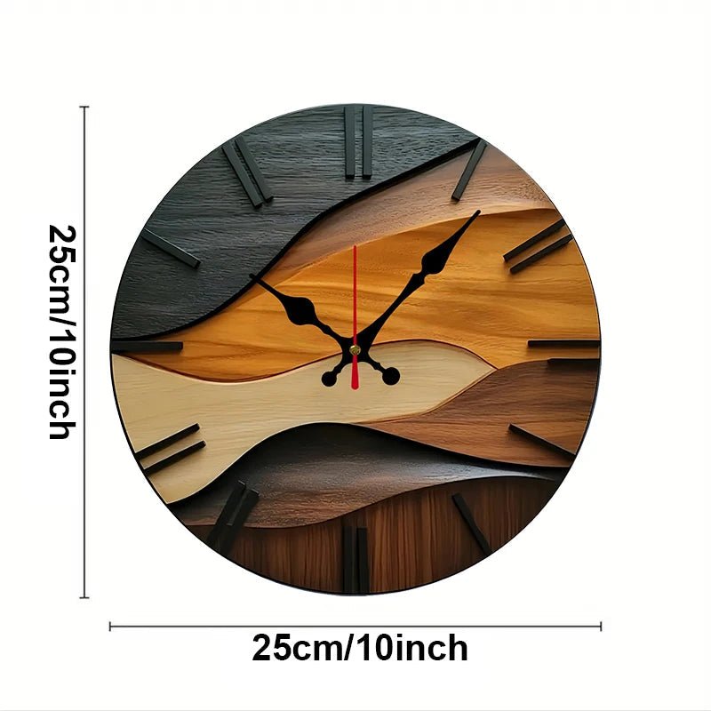 Nordic Silent Wooden Wall Clock for Home and Office - Fioriscas