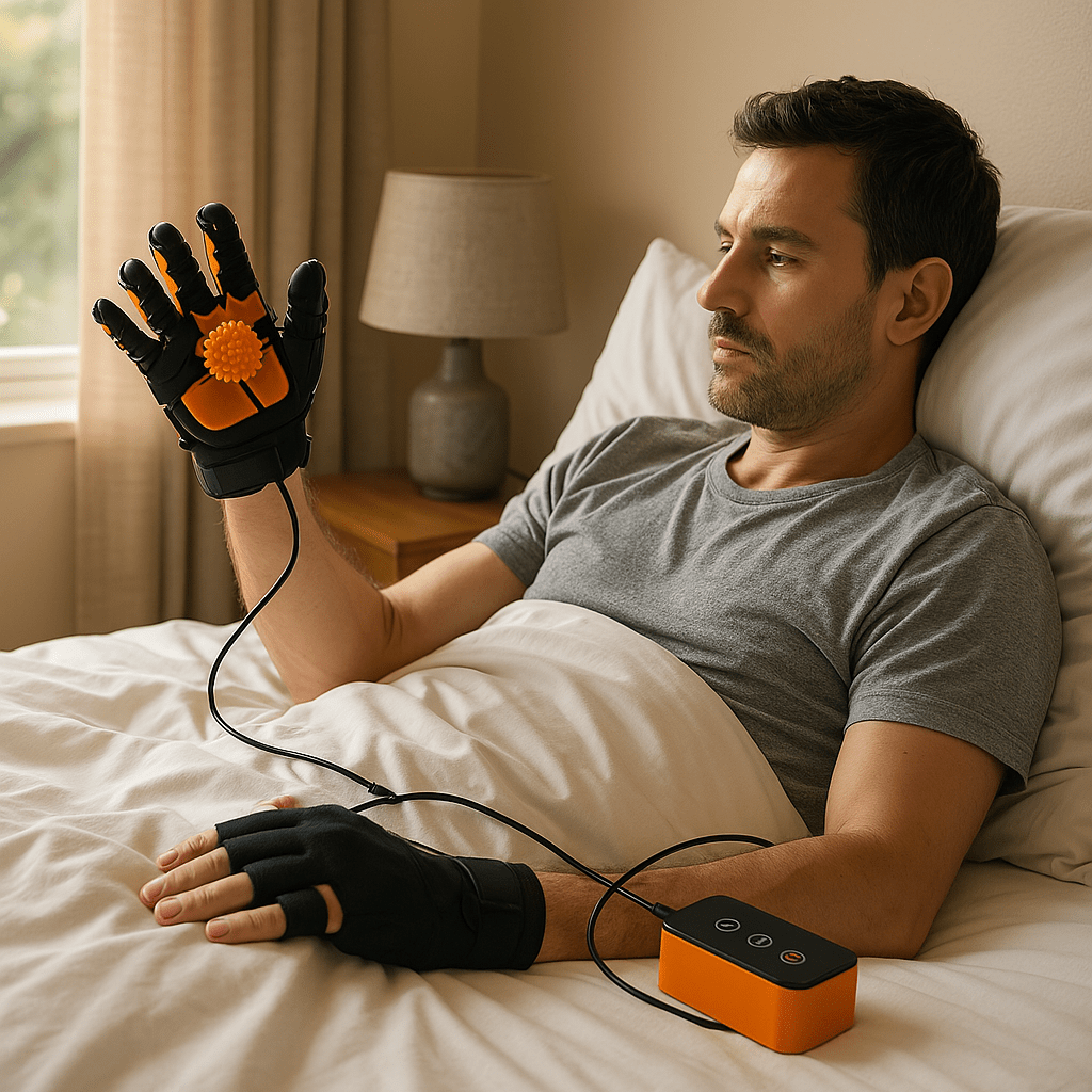 Luvas automáticas de treino de mãos para reabilitação e fortalecimento em casa - Fioriscas