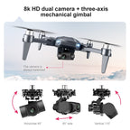 Altaris Aero Drone Pro, dobbelt 8K-kamera, GPS-stabiliseret flyvning