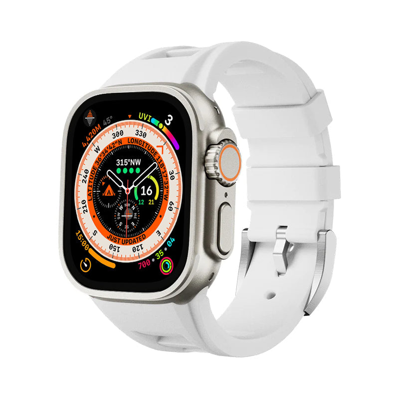 Zephra Apple Watch Band, FKM Sport Strap With Dual Buckle