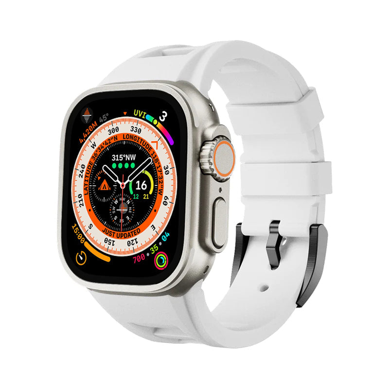Zephra Apple Watch Band, FKM Sport Strap With Dual Buckle