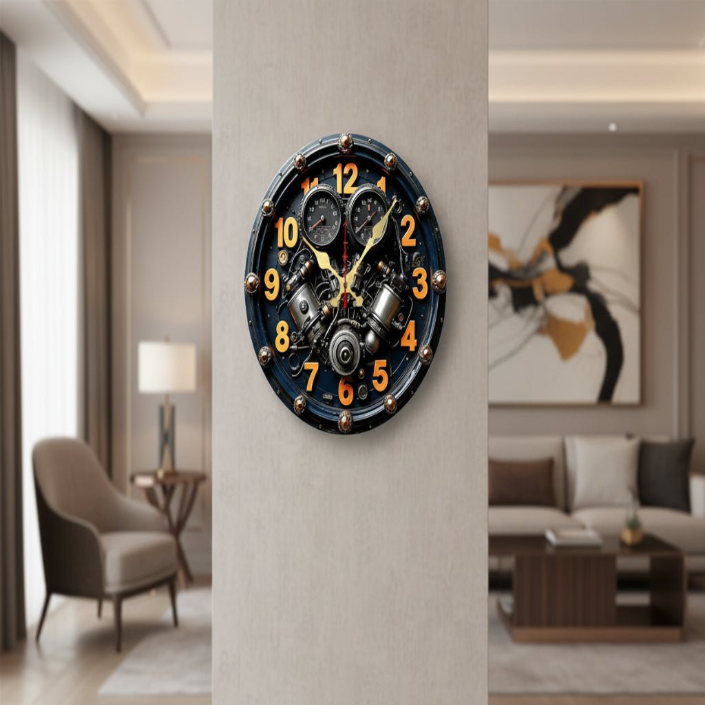 Reloj de pared silencioso de madera para decoración del hogar y oficina - Fioriscas
