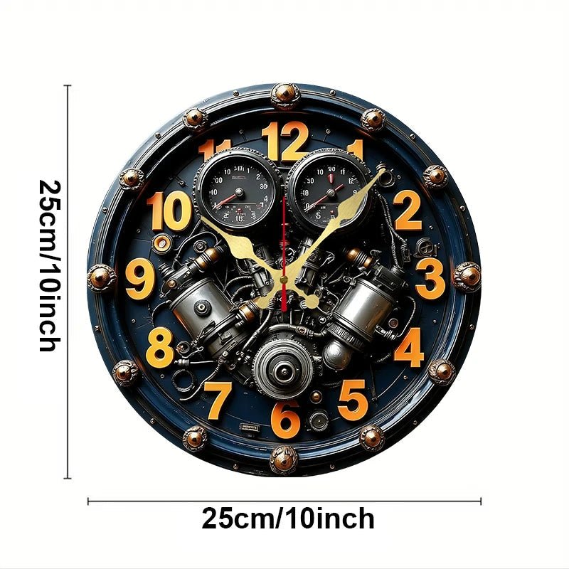 Reloj de pared silencioso de madera para decoración del hogar y oficina - Fioriscas
