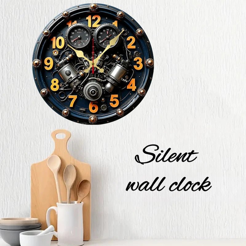 Reloj de pared silencioso de madera para decoración del hogar y oficina - Fioriscas