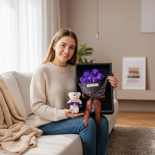 Artificial Rose Bouquet with 7 Heads for Modern Home Decoration - Fioriscas