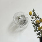 Aplique de parede de vidro Sunburst com abajur ondulado, luz ambiente RadiantFlux