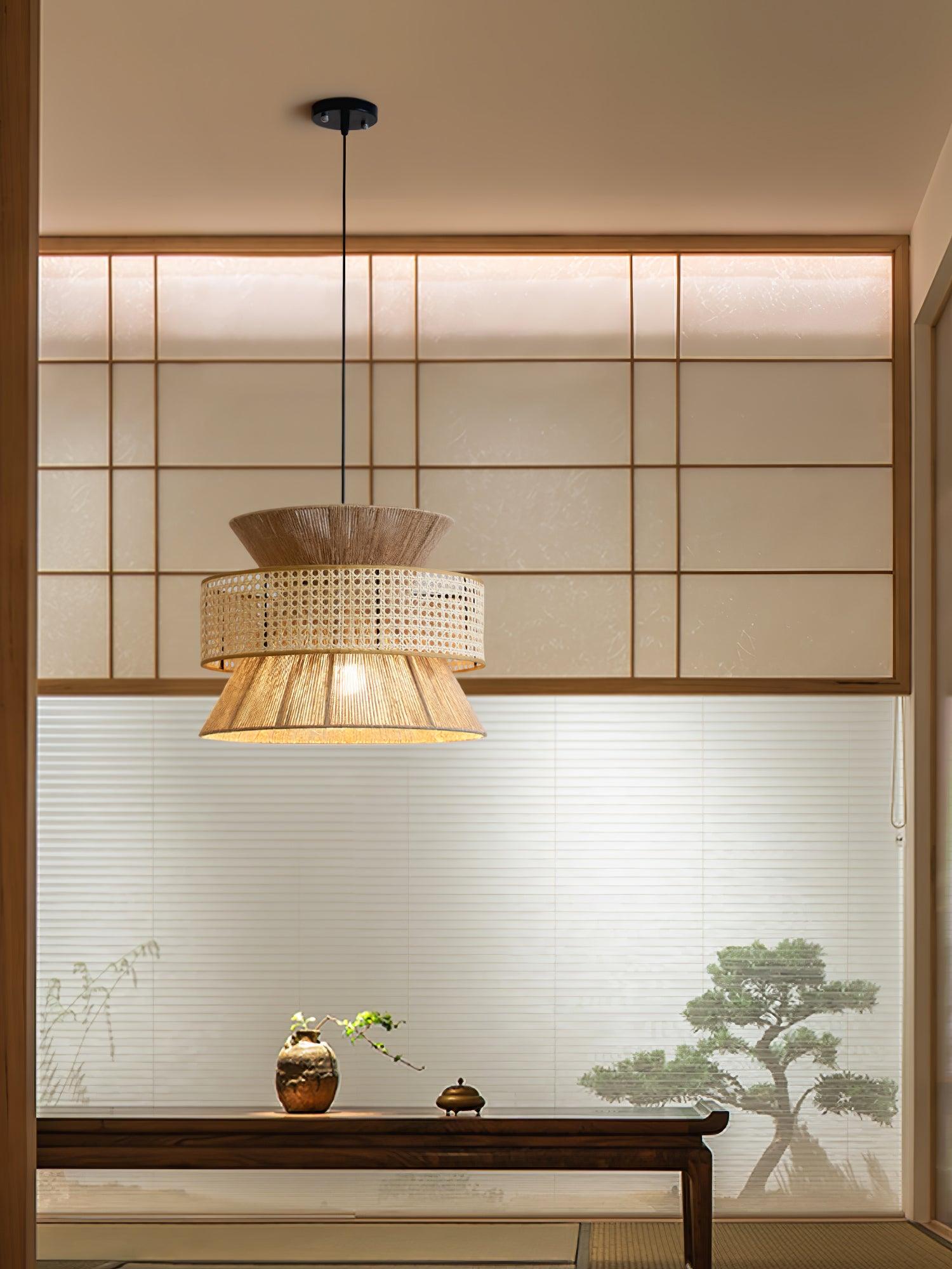 Ophelia Woven Rattan Pendant Light | Fioriscas