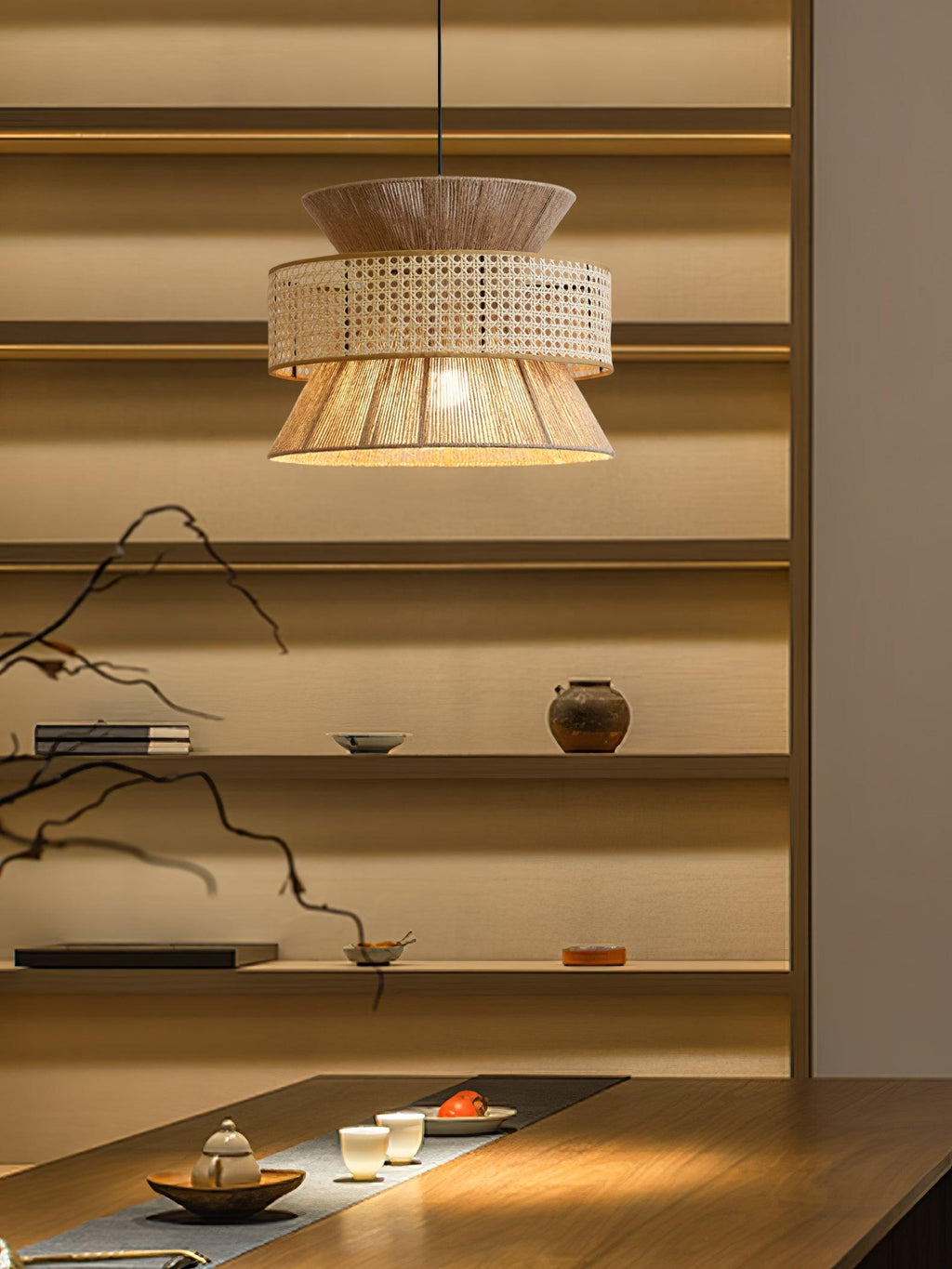Ophelia Woven Rattan Pendant Light | Fioriscas