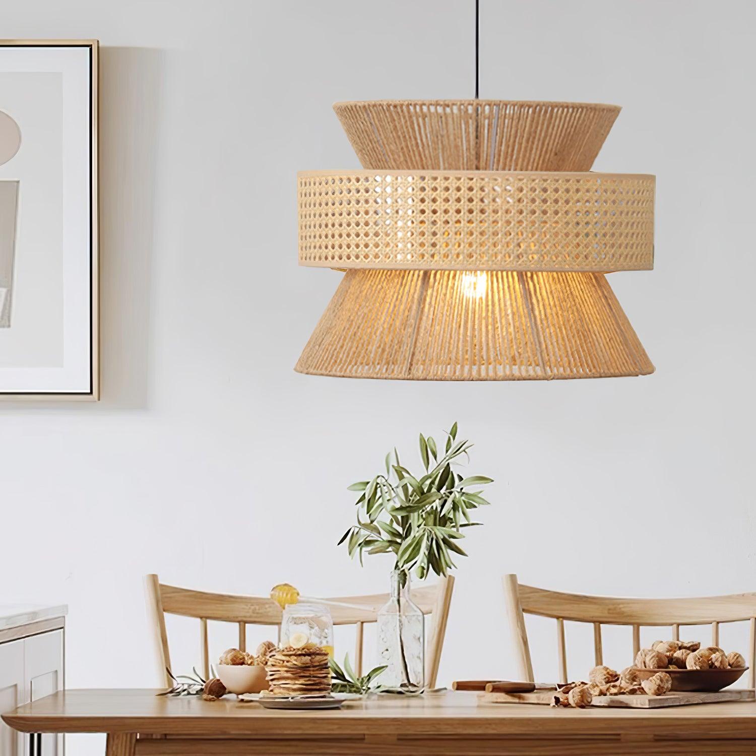 Ophelia Woven Rattan Pendant Light | Fioriscas