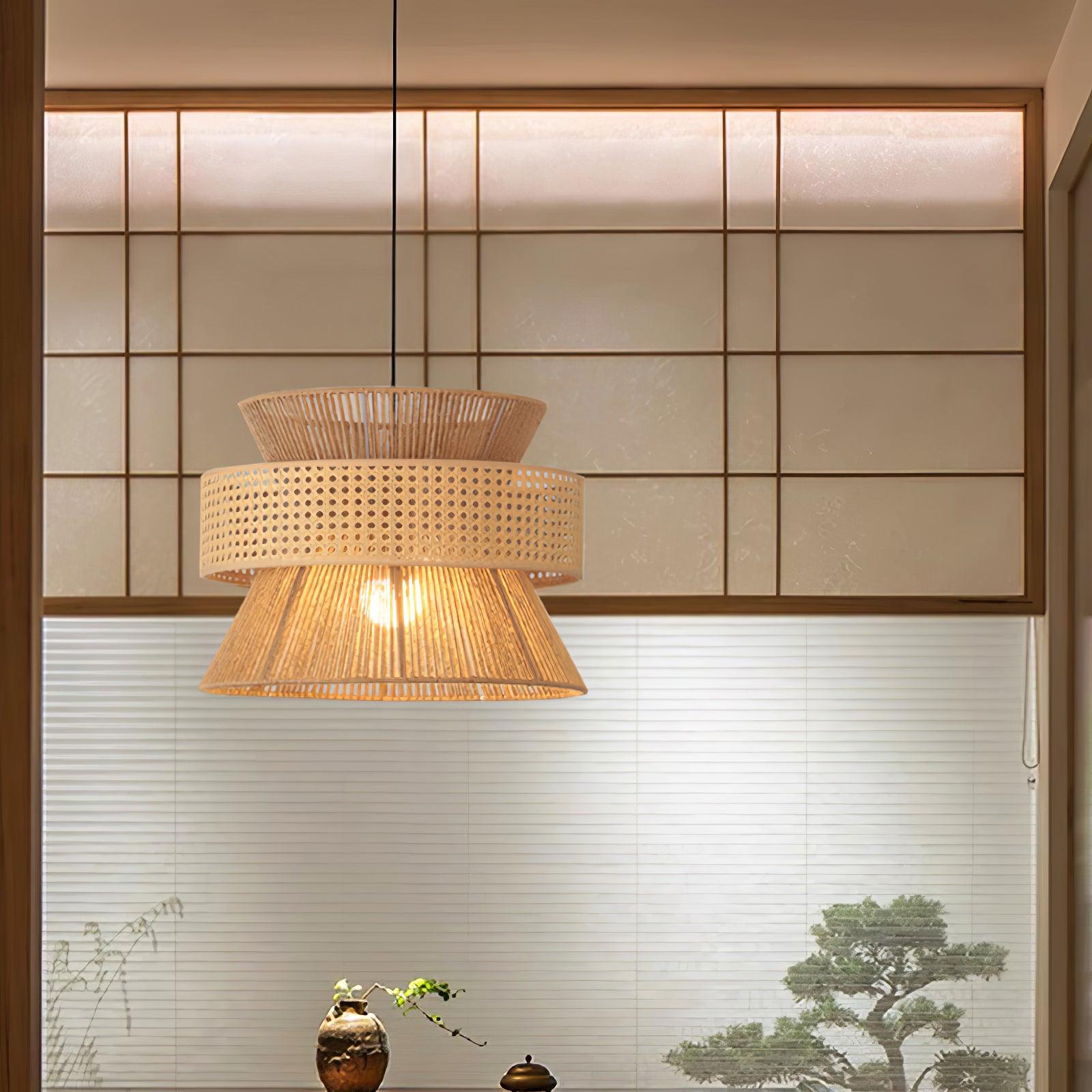 Ophelia Woven Rattan Pendant Light | Fioriscas