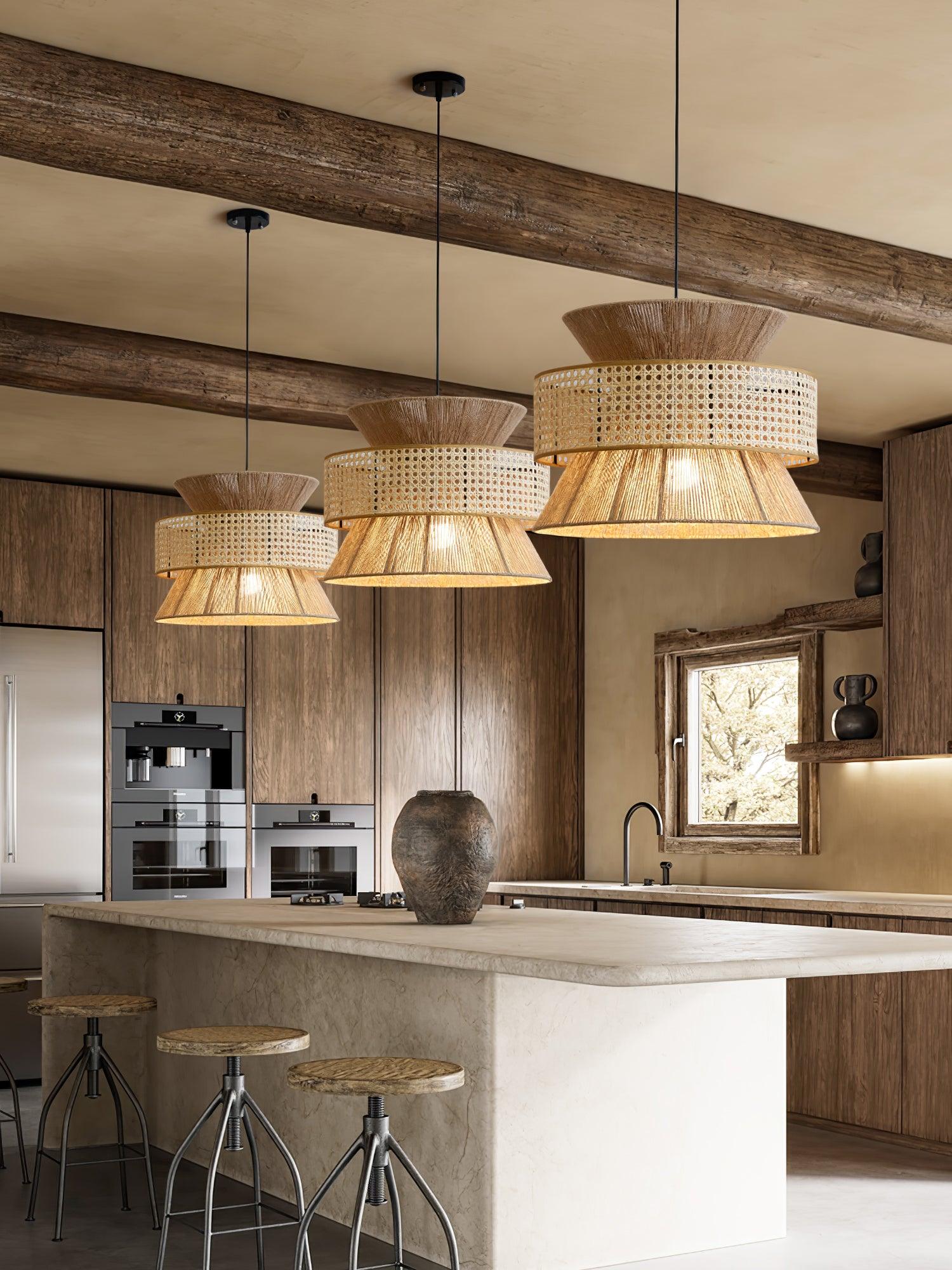 Ophelia Woven Rattan Pendant Light | Fioriscas