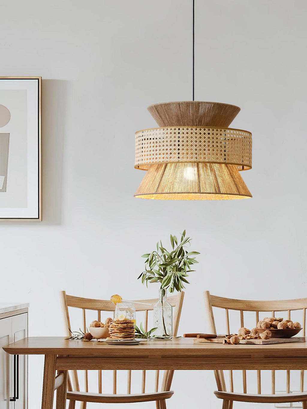 Ophelia Woven Rattan Pendant Light | Fioriscas