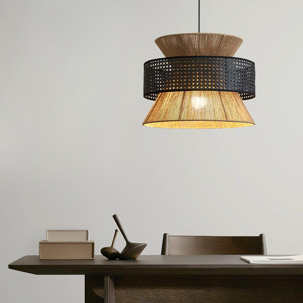 Ophelia Woven Rattan Pendant Light | Fioriscas