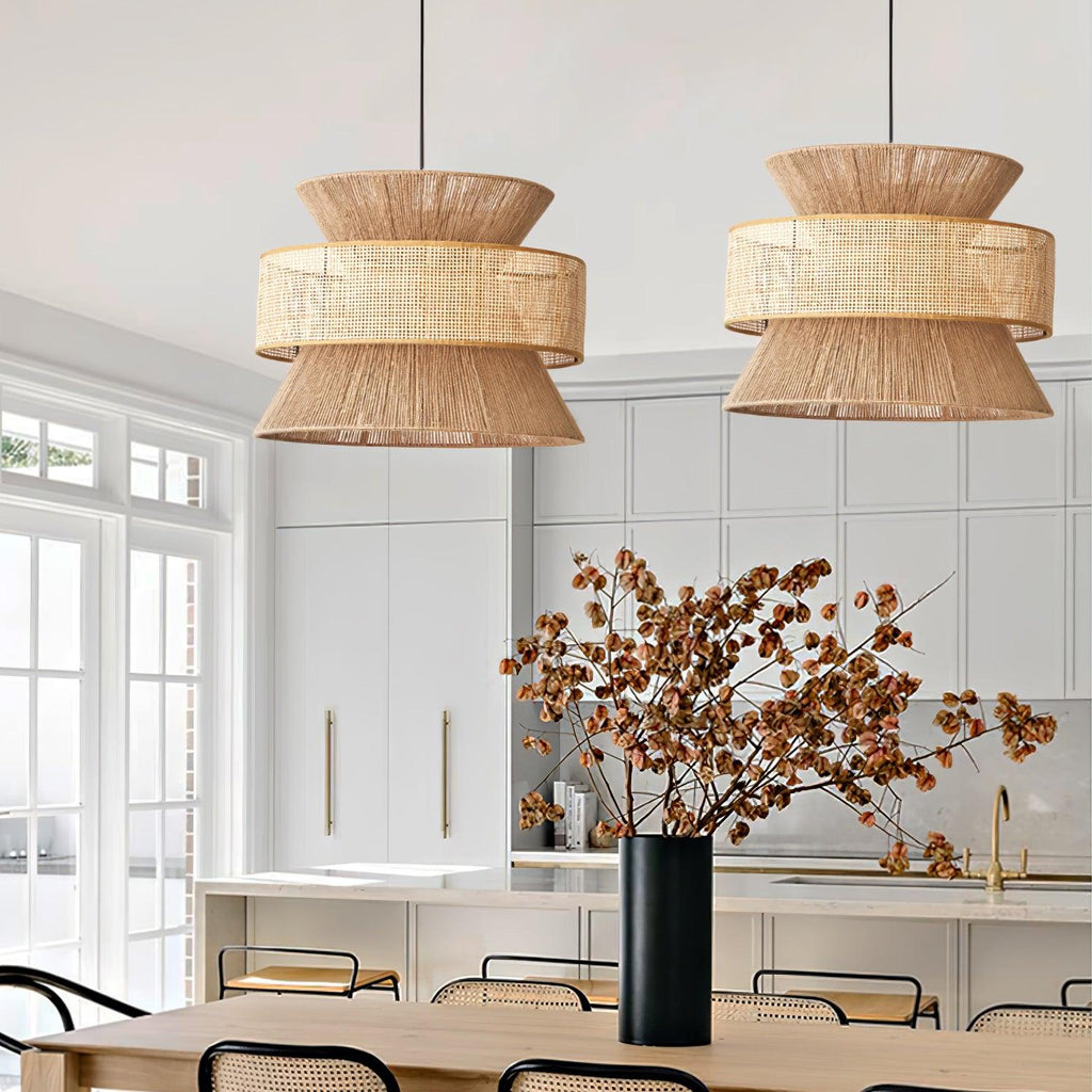 Ophelia Woven Rattan Pendant Light | Fioriscas