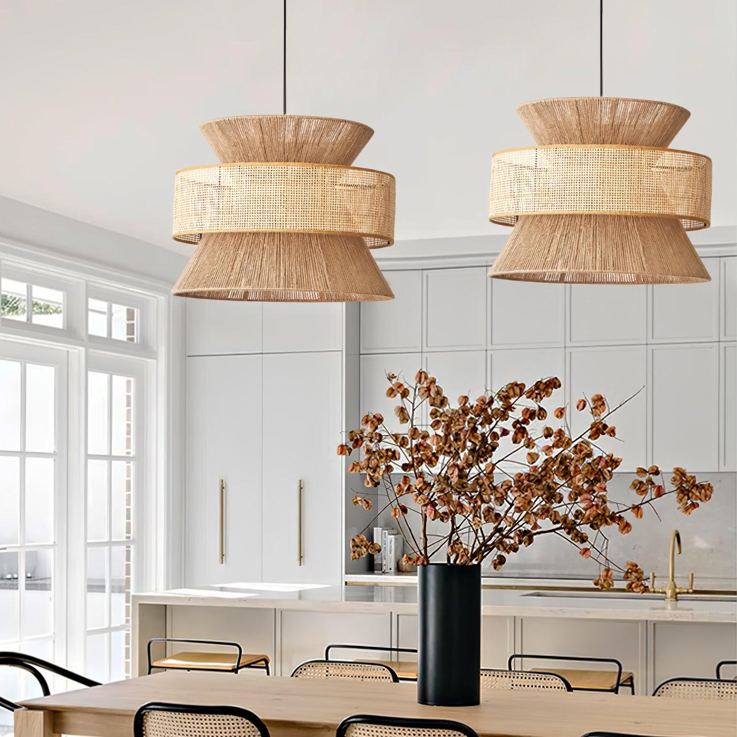 Ophelia Woven Rattan Pendant Light | Fioriscas