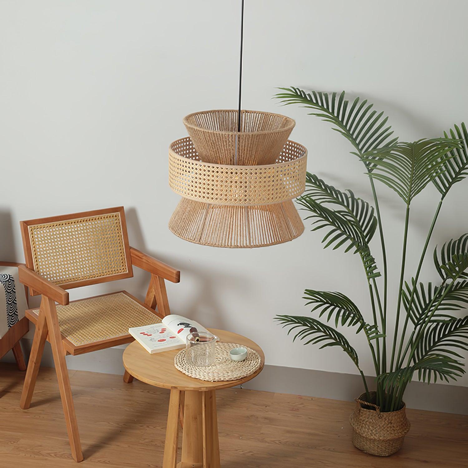 Ophelia Woven Rattan Pendant Light | Fioriscas