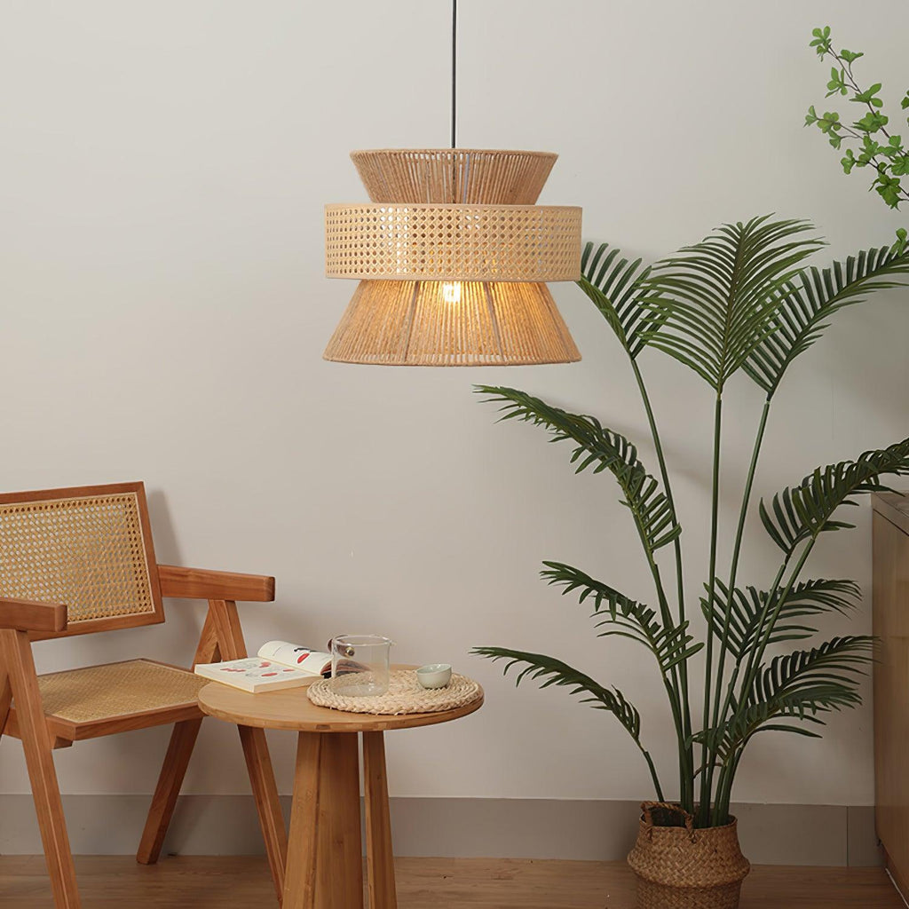 Ophelia Woven Rattan Pendant Light | Fioriscas