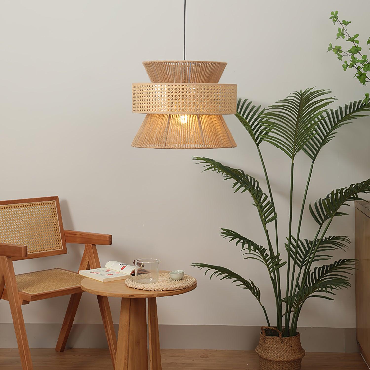 Ophelia Woven Rattan Pendant Light | Fioriscas
