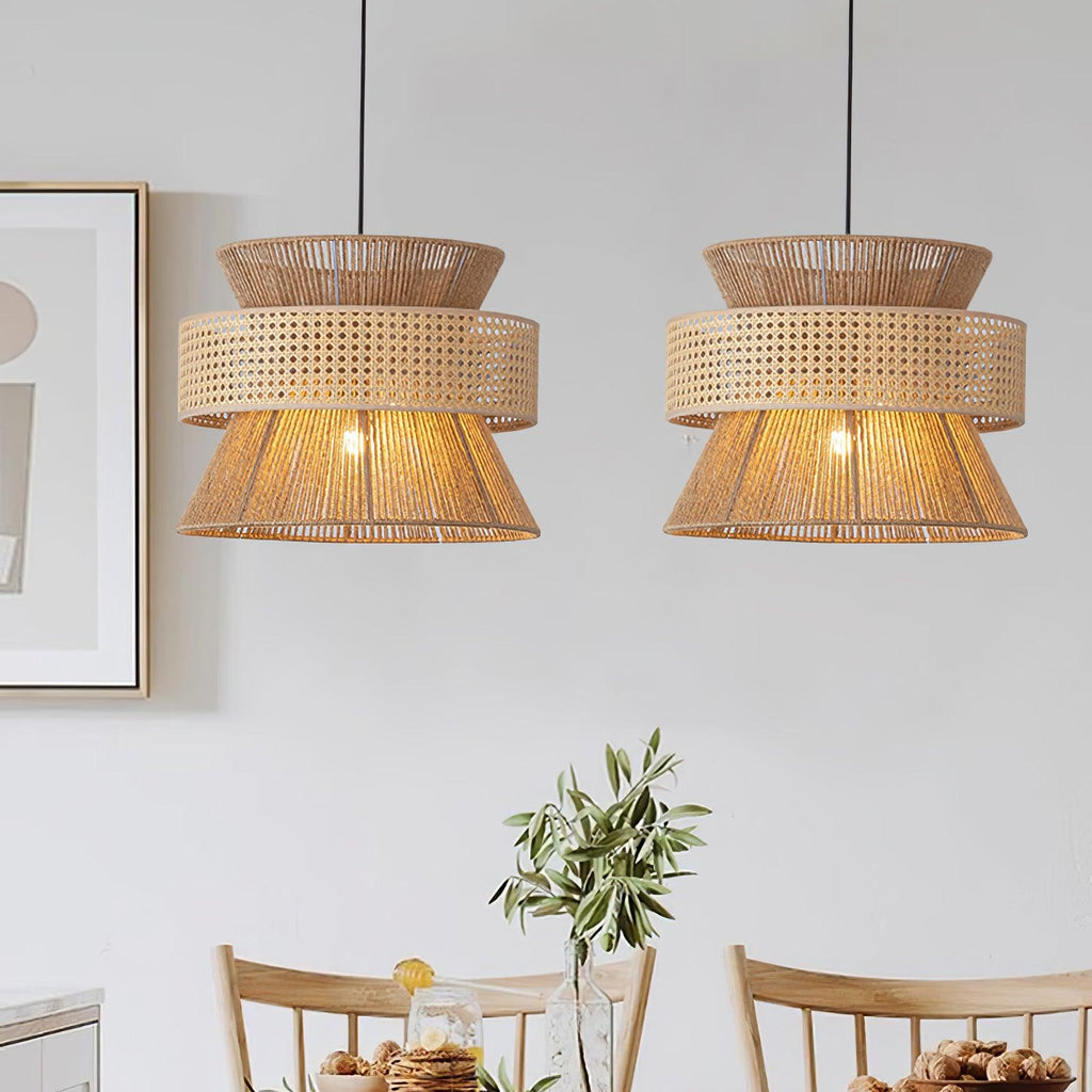 Ophelia Woven Rattan Pendant Light | Fioriscas