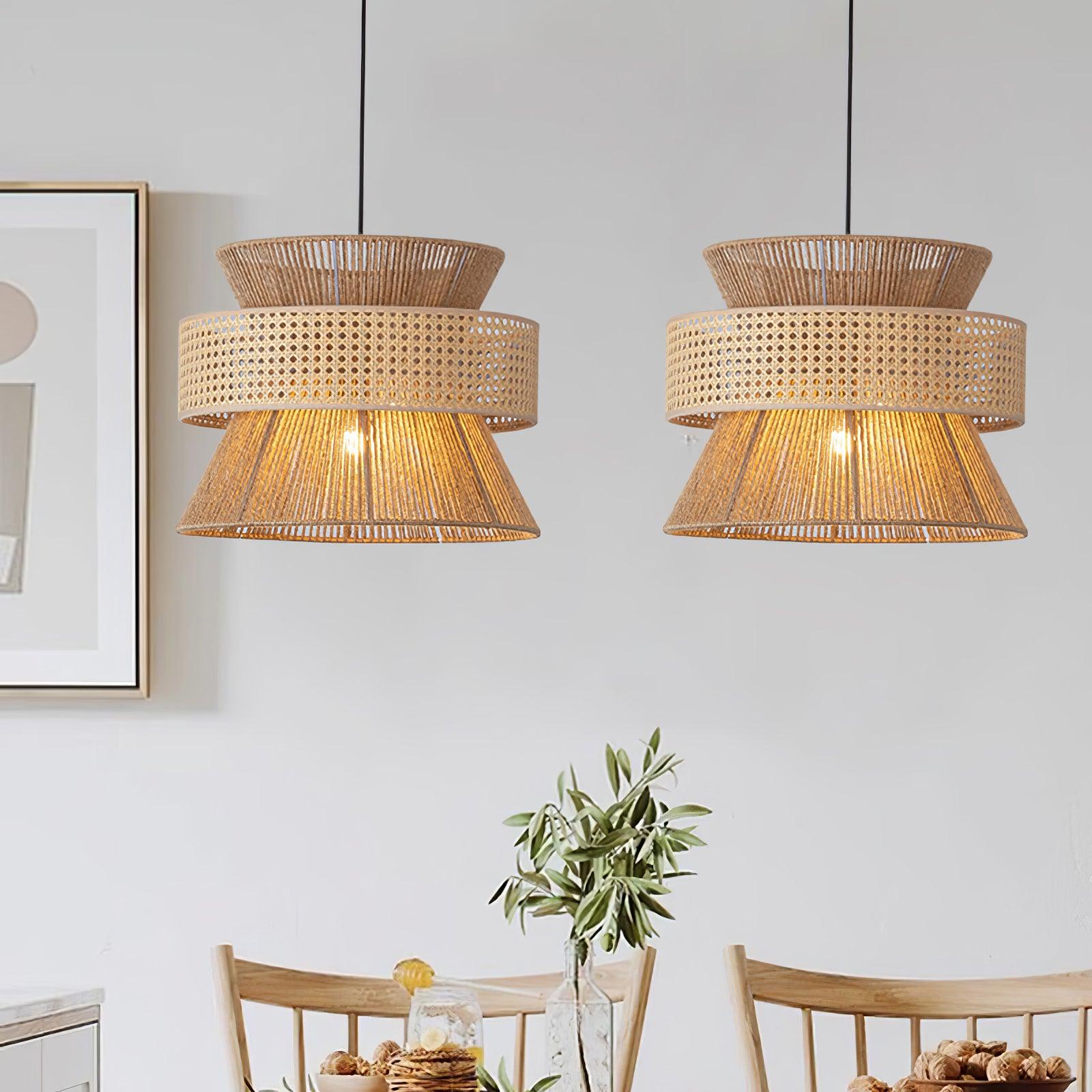 Ophelia Woven Rattan Pendant Light | Fioriscas