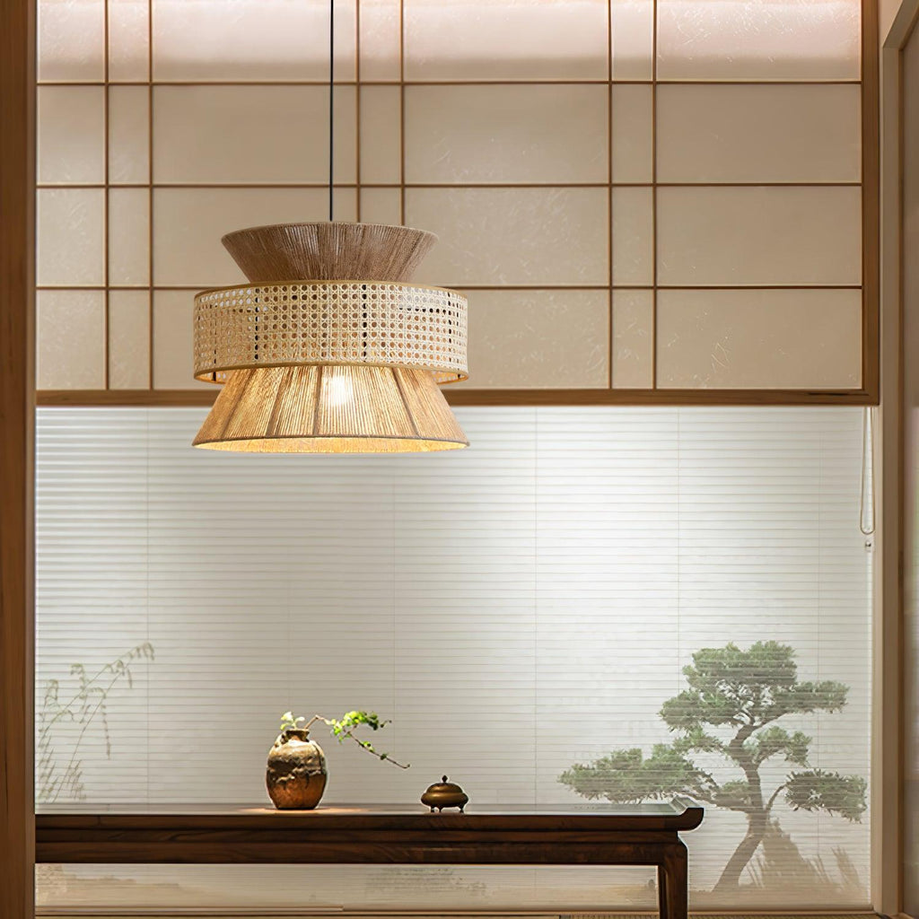 Ophelia Woven Rattan Pendant Light | Fioriscas