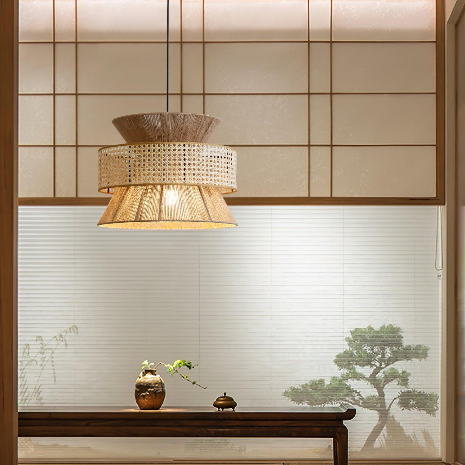 Ophelia Woven Rattan Pendant Light | Fioriscas