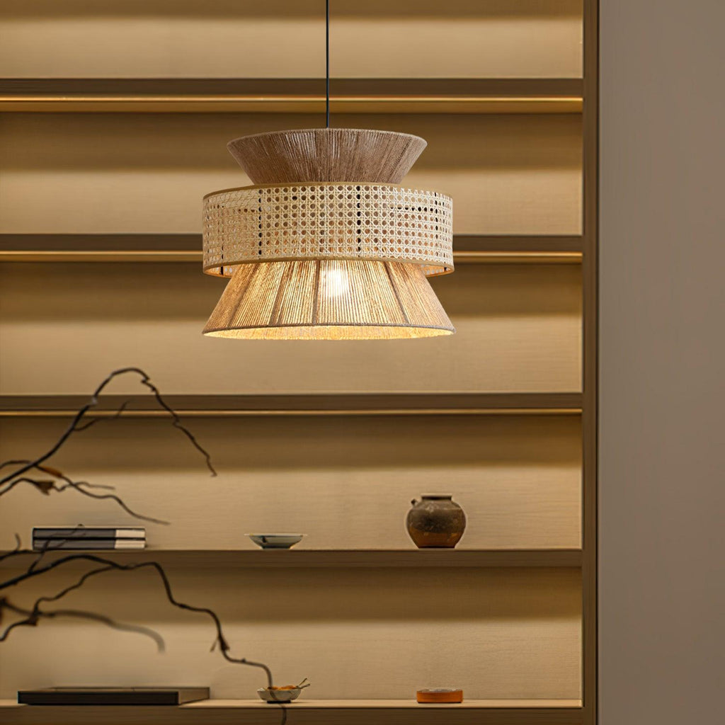 Ophelia Woven Rattan Pendant Light | Fioriscas