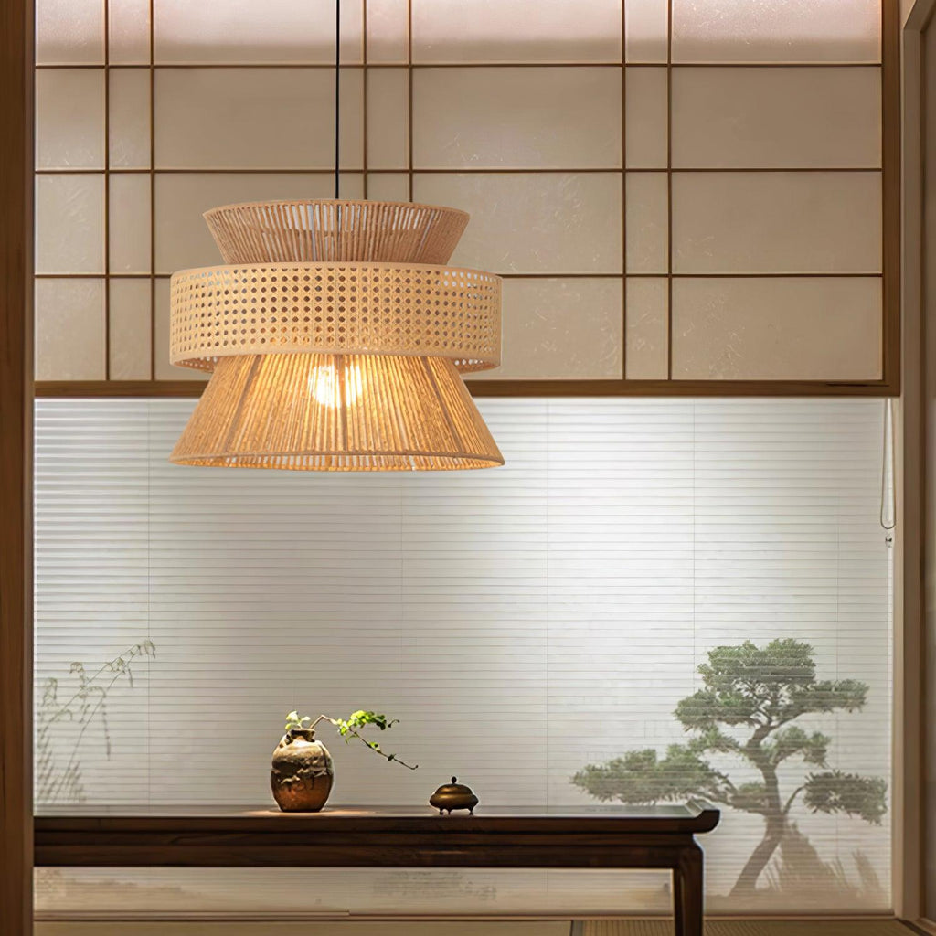 Ophelia Woven Rattan Pendant Light | Fioriscas