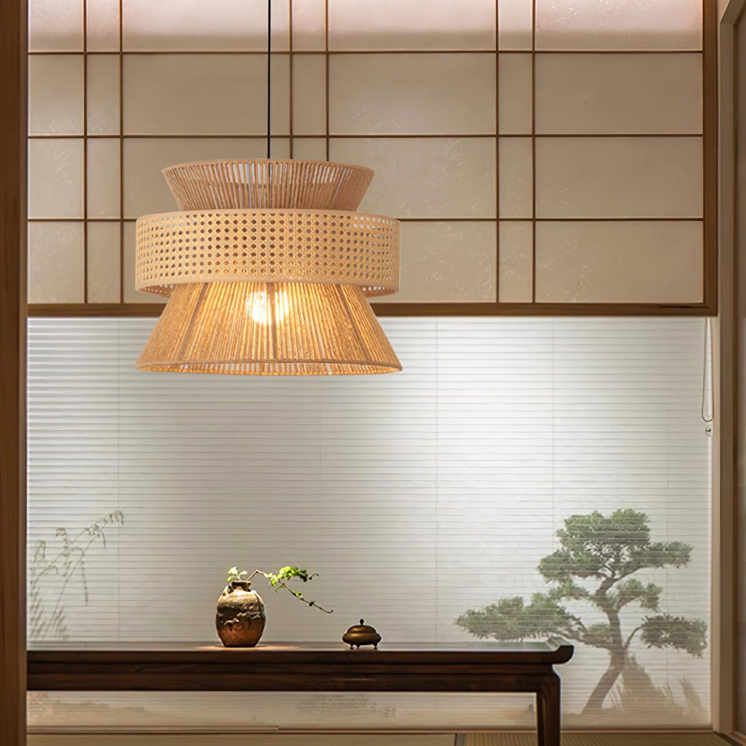 Ophelia Woven Rattan Pendant Light | Fioriscas