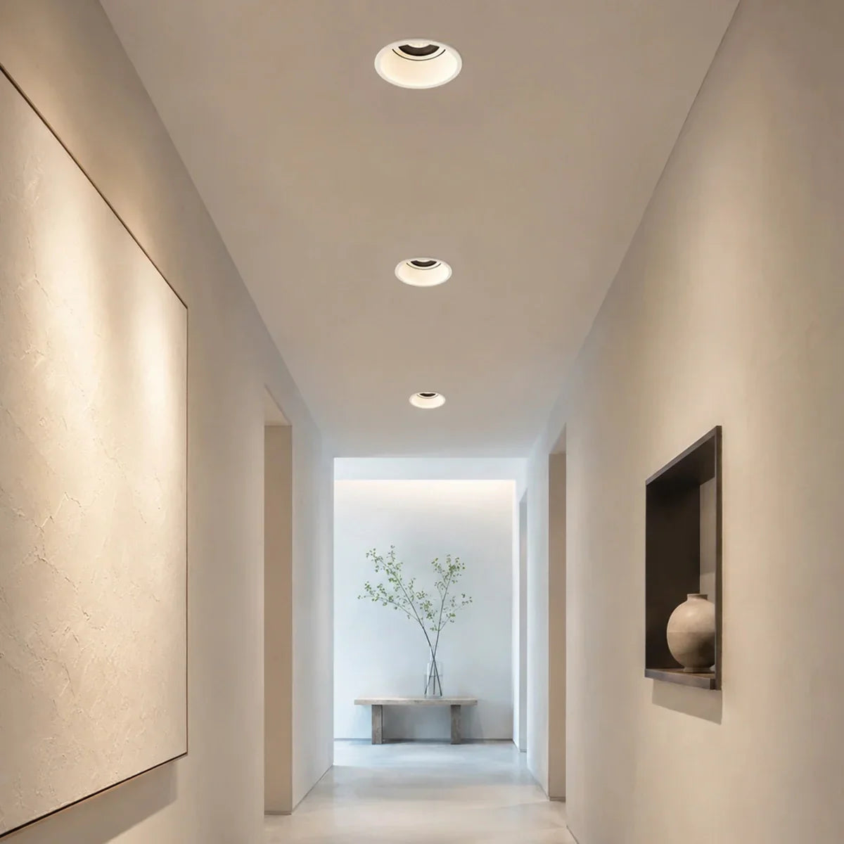 LuminaNest infälld LED takspotlight med aluminiumkant