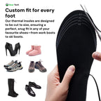 Plantillas térmicas recargables para botas con calor ajustable para los pies