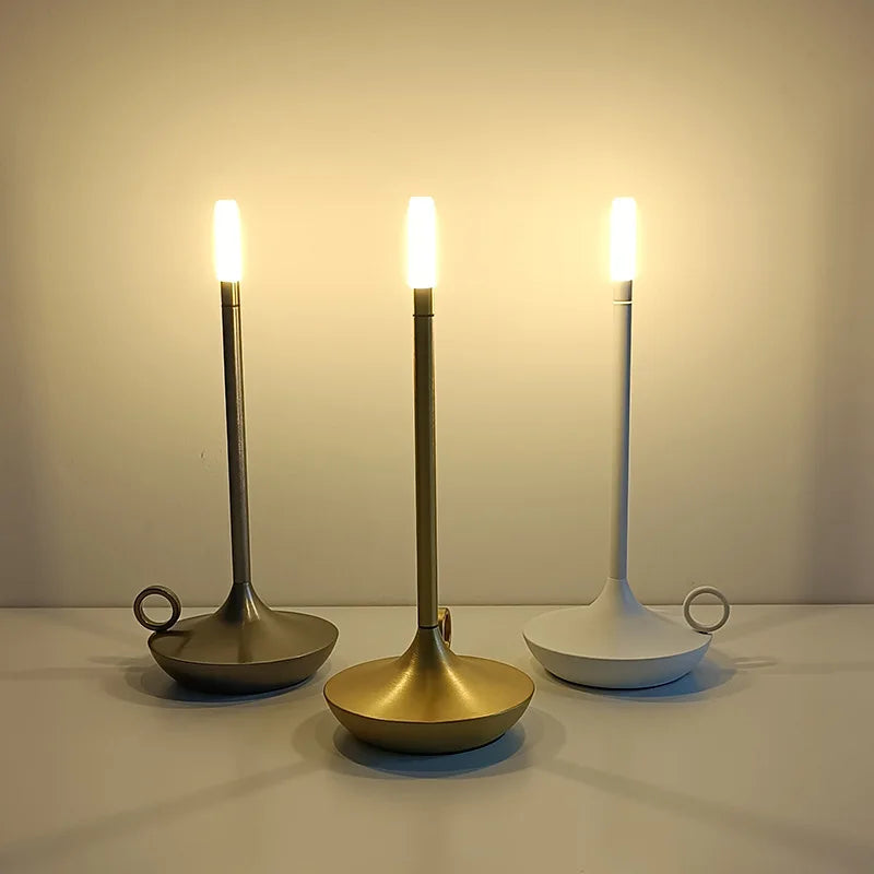 Dobíjecí stolní LED lampa ve stylu svíčky LumaCove s dotykovým ovládáním