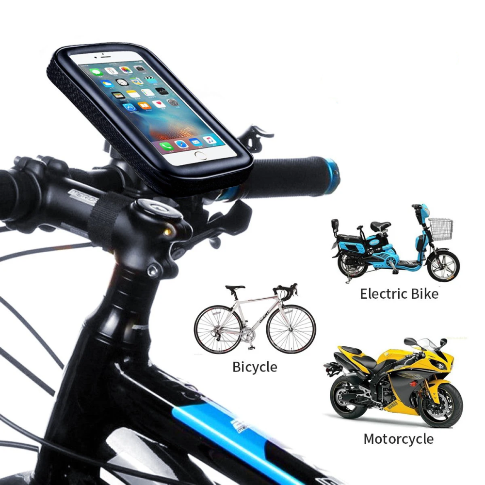 Wasserdichte Azerin-Fahrrad-Handyhalterung für Lenker, passend für 17–30 mm