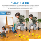 Mini WiFi bezpečnostní kamera, 1080p voděodolná s nočním viděním, záběr 160°