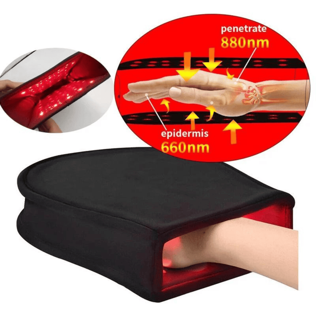 Gant de luminothérapie rouge LumaFlex pour le confort et la flexibilité du poignet