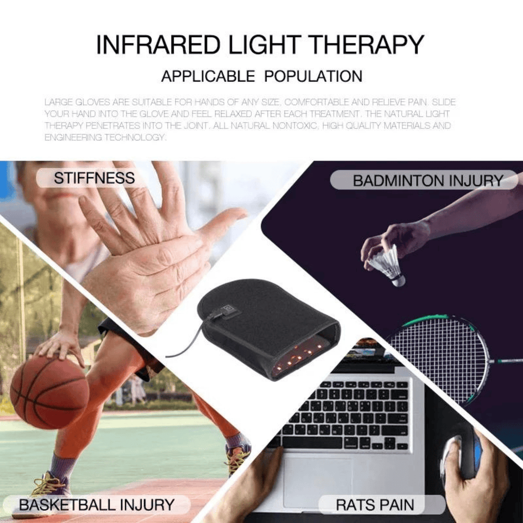 Gant de luminothérapie rouge LumaFlex pour le confort et la flexibilité du poignet