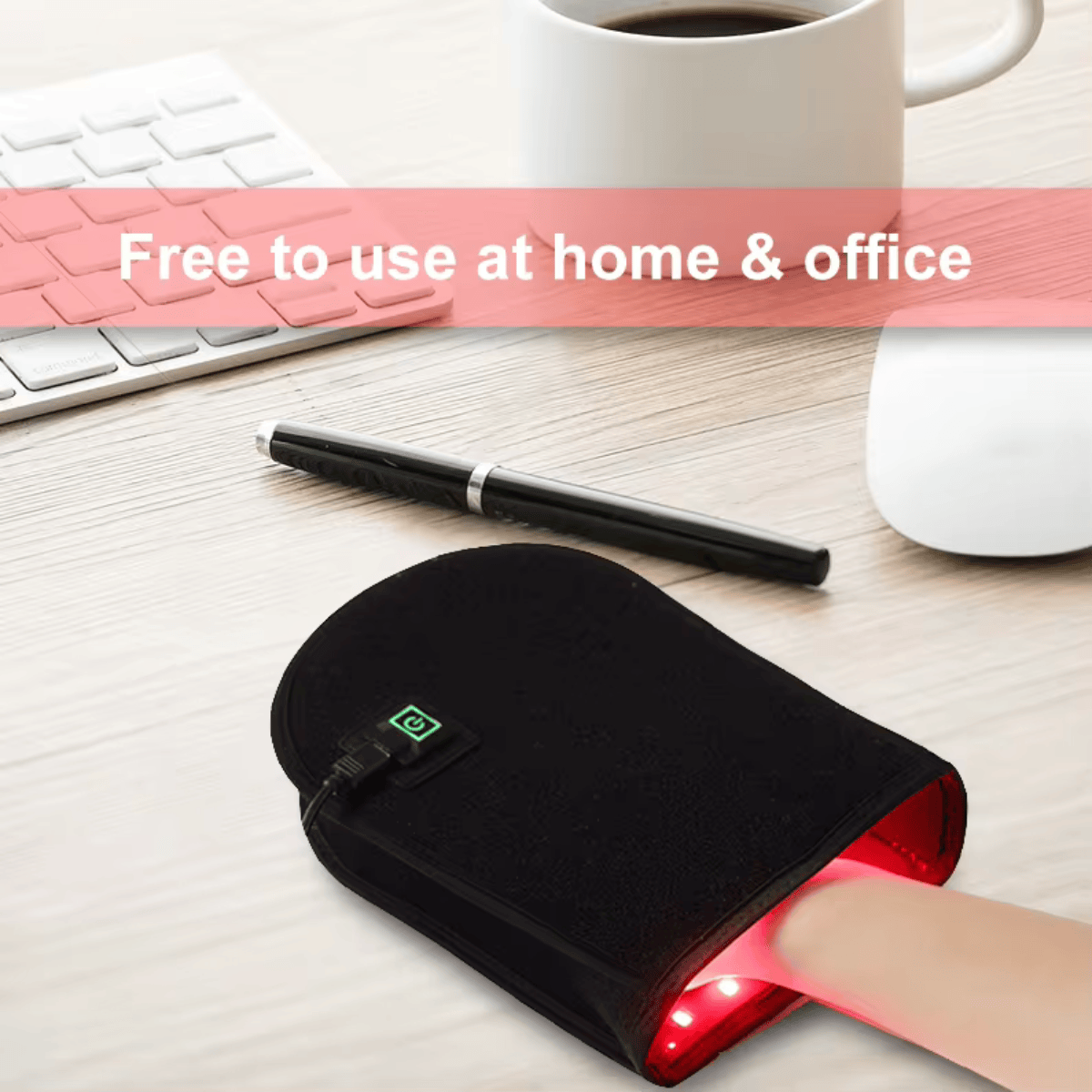Gant de luminothérapie rouge LumaFlex pour le confort et la flexibilité du poignet